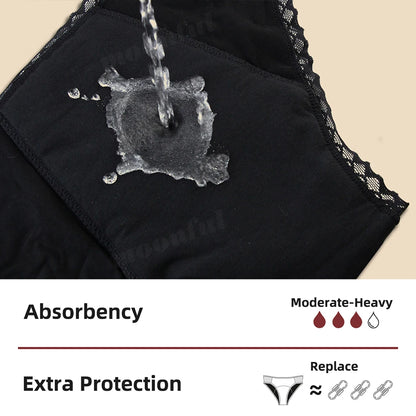 4 Layers Period Panties for Women Bamboo Fiber Absorbent Menstrual Panties Overnight Period Underwear Female Culotte Menstruelle